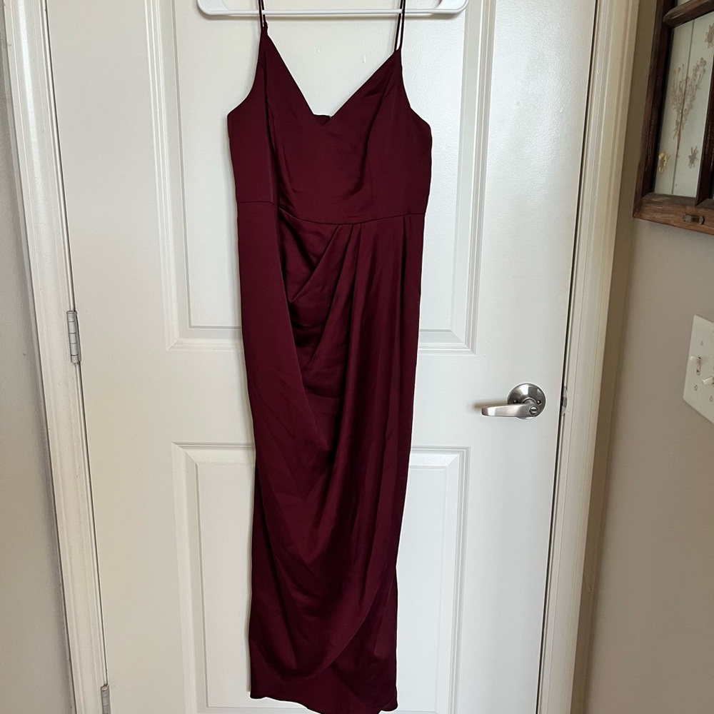 Express Deep Red Midi Dress